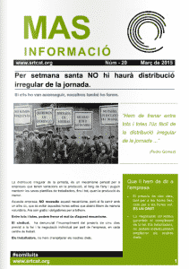 Revista Més Informació del Sindicat Reformista de Treballadors