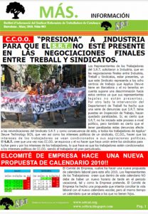 Revista Més Informació del Sindicat Reformista de Treballadors