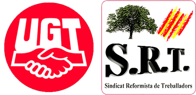 Logos UGT y SRT Sindicat Reformista de Treballadors